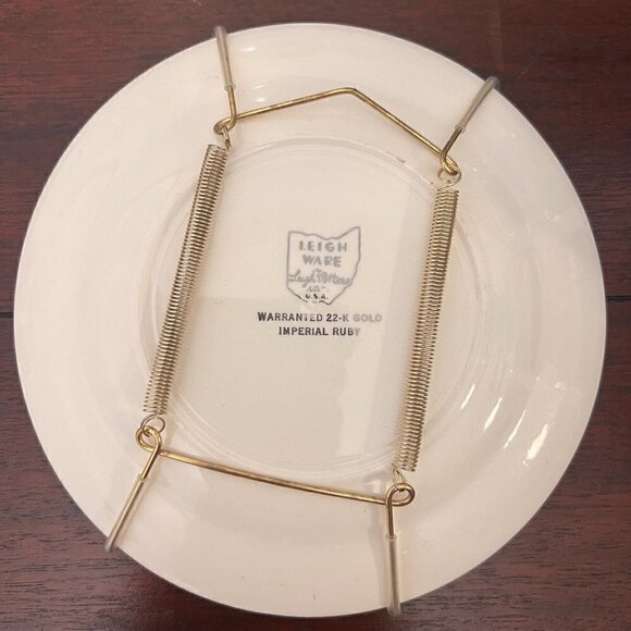 Vintage Leigh Ware Gold Warranted 22k Cookie Display Plate - Picture 2 of 8